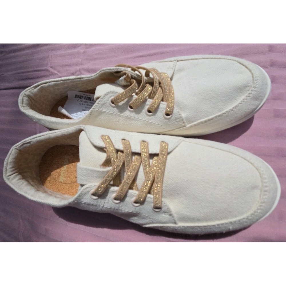 Sanuk Lido‎ Lite Glam Sparkle Women's Cream Size 7 - Picture 7 of 10